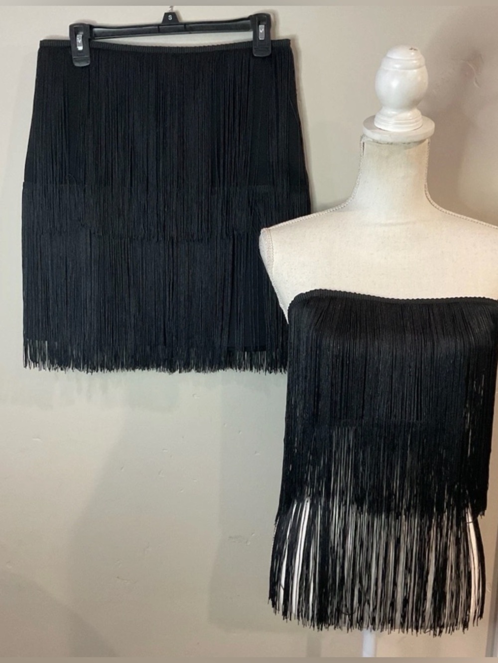 Sincerely Jules 2-Piece Fringe Skirt Set And Crop Top Dance Night Out Sz M NWT